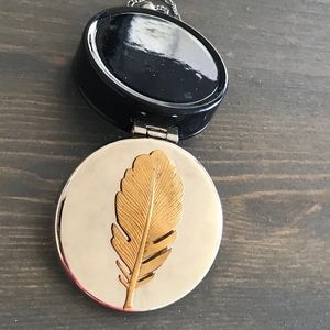 Feather compass necklace